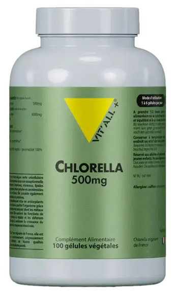 Vitall+ Chlorella 500mg 100 gélules végétales