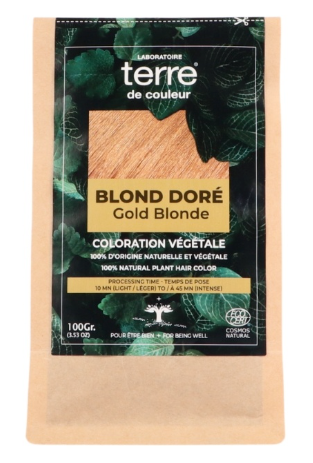 Terre de Couleur - Soin colorant 100% végétal Blond doré Gold Blonde