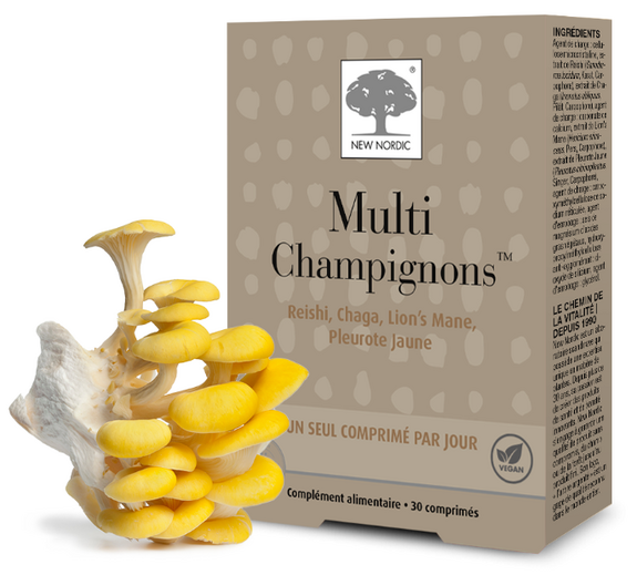 New Nordic Multi champignons 30 comprimés