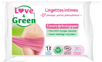 Love & Green Lingettes intimes apaisantes x20
