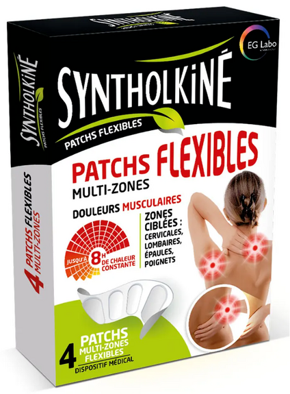 Syntholkiné Patchs Flexibles Multi-Zones Douleurs Musculaires x4