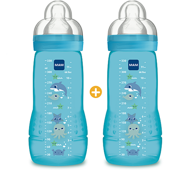 MAM Biberon 330ml 6 mois et + x2