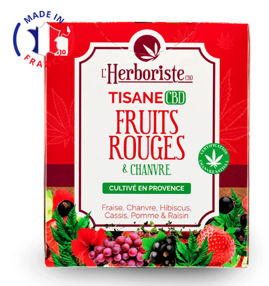 L'herboriste Tisane Fruits rouges et chanvre - 10 sachets