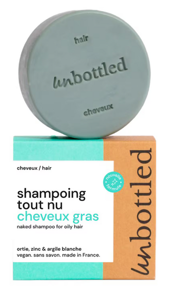 Unbottled Shampoing Solide Tout Nu 75g -Cheveux Gras & Pellicules