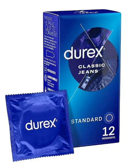 Durex Classic Jeans 12 Préservatifs lubrifiés