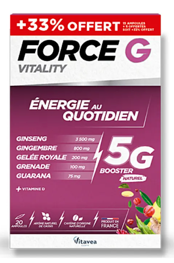 Force G Vitality Énergie au quotidien 10 ampoules