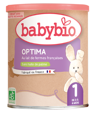 Babybio Optima 1 au Lait de Fermes Françaises de 0 à 6 Mois 800g
