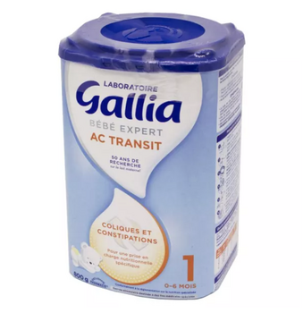 Gallia Bébé Expert AC1 Transit Bte/800g - Lait en Poudre Anti Coliques Nourrissons de 0 à 6 mois