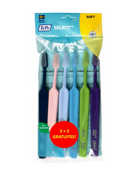 Brosses à dents TePe Select Souples, pack famille, 4+2 gratuites