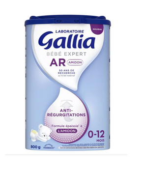 Gallia Bébé Expert AR Amidon 800g - Lait en Poudre Anti Régurgitations Nourrissons 0 à 12 Mois