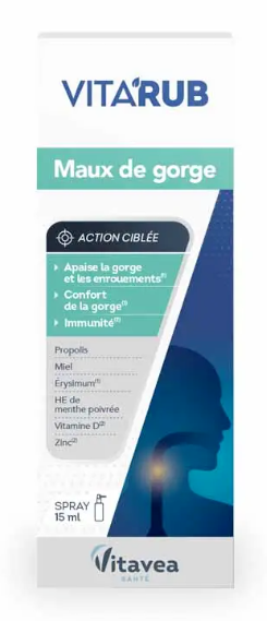 Vitavea Vita'Rub Spray Maux de gorge 15ml