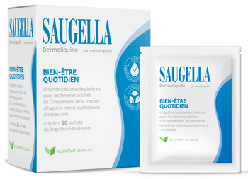 Saugella Lingettes intimes Dermoliquide x10