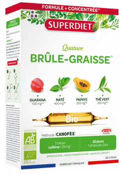 Superdiet Quatuor Brûle-Graisse Bio 20 ampoules