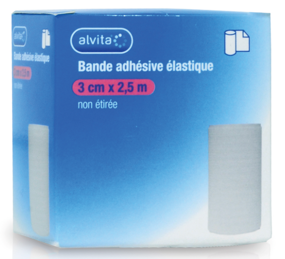 Alvita Bande adhésive élastique 3x2,5cm