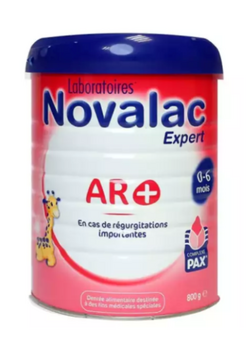 Novalac Expert AR+ 800g - Lait pour Nourrisson de 0 à 6 Mois - Reflux Gastro-oesophagien