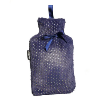 CALINDOO Bouillotte housse bleu brillant