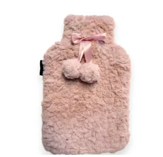 CALINDOO Bouillotte housse douce rose