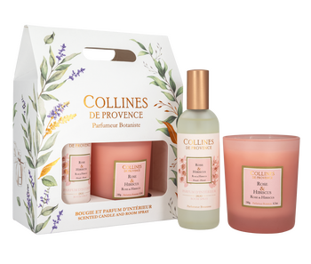 Coffret Parfum d'Intérieur Duo Senteur : rose hibiscus