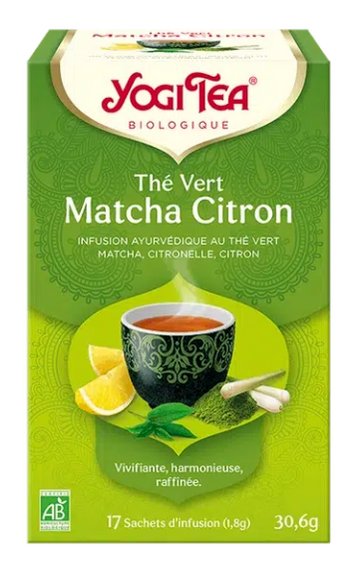 Yogi Tea Thé Vert Matcha citron 17 sachets