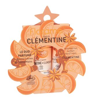 Florame Le Duo Parfumé Clémentine Baume Lèvres Bio 15 ml + Crème Mains Bio 30 ml