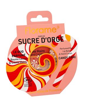 Florame Le Duo Parfumé Sucre d'Orge Baume Lèvres Bio 15 ml + Crème Mains Bio 30 ml