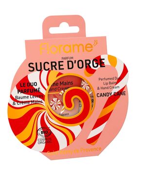 Florame Le Duo Parfumé Sucre d'Orge Baume Lèvres Bio 15 ml + Crème Mains Bio 30 ml