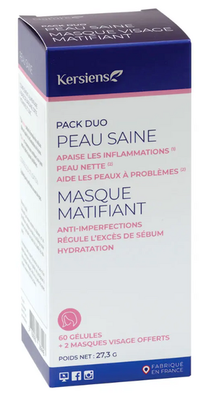 Nature Attitude Pack Duo Peau saine 60 gélules + 2 masques matifiants offerts