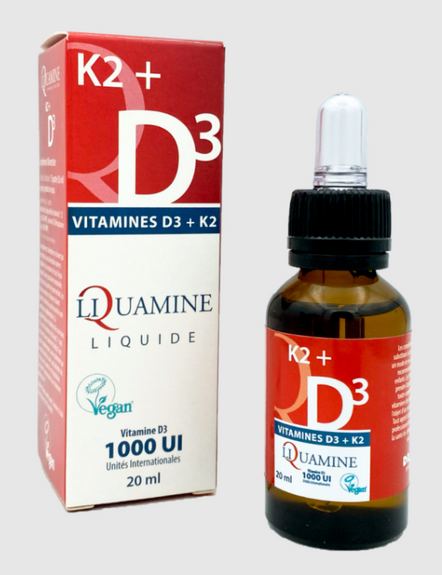 Dr Theiss - Liquamine Vitamines D3 et K2 Vegan 20ml