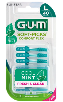 GUM Soft-Picks Comfort Flex Cool Mint L 40 Unités