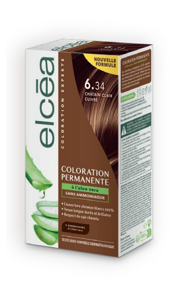 Elcéa Coloration Experte Châtain Clair cuivré 6.34