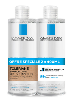 La Roche Posay Eau micellaire Peaux sensibles Lot de 2 x 400ml