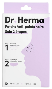 Dr Herma Patch nez anti points noirs en 2 étapes x10