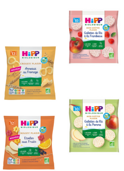 Hipp pack snacks bébé - assortiments de 4 snacks