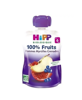 Hipp gourde compote pommes myrtilles grenades 90g