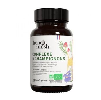 French Mush Complexe 5 Champignons Bio - 56 gélules