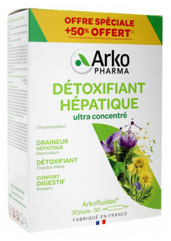Arkopharma Arkofluides Détoxifiant Hépatique 30 Ampoules