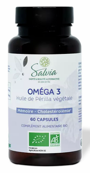 Salvia Oméga 3 Huile de Périlla végétale 60 capsules