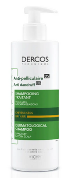 Vichy Dercos Shampoing Traitant Anti-Pelliculaire Cheveux secs 390ml