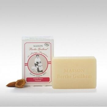 Berthe Guilhem Savon surgras bio, Amande douce et Patchouli 100g