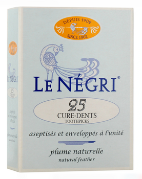 Le Négri Cure dents en plume naturelle x25