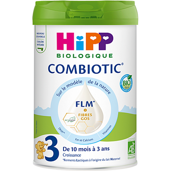 Hipp Combiotic 3 Lait de Croissance de 10 Mois à 3 Ans Bio 800 g
