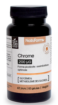 Nat&Form Chrome picolinate 200µg 60 gélules