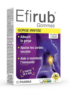 3 Chênes Efirub Gorge irritée 24 gommes