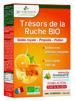 3 Chênes Trésor de la ruche 20 ampoules x 10ml