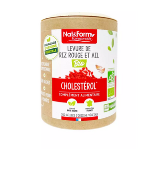 Nat & Form Levure de riz rouge & ail Bio - 200 gélules