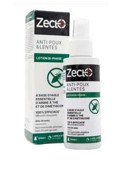 Zecto Lotion spray bi-phase anti-poux et lentes 80ml