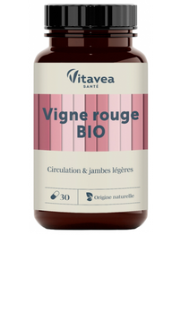 Vitavea Vigne Rouge Circulation & Jambes Légères Bio 30 Gélules