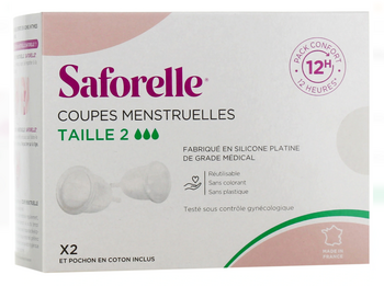 Saforelle Coupes menstruelles Silicone Taille 2 x2