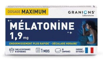 Granions Mélatonine 1,9 mg Comprimés Boîte de 30