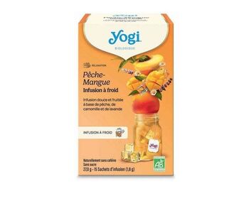 Yogi Tea Tisane Infusion Froid Pêche Mangue 15 sachets